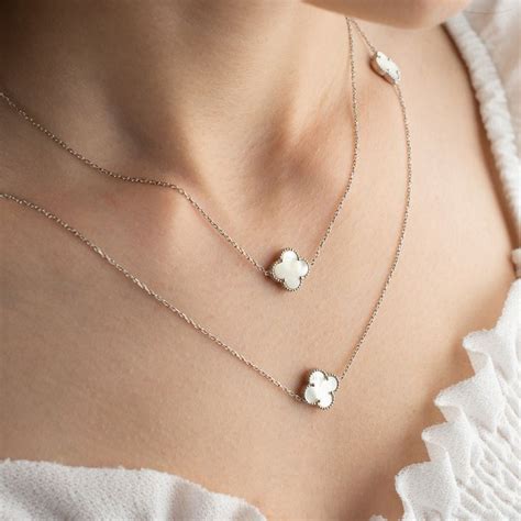 van cleef dior clover necklace|van Cleef clover necklace vintage.